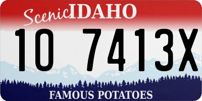 ID license plate 1O7413X