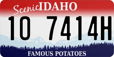 ID license plate 1O7414H