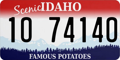 ID license plate 1O7414O
