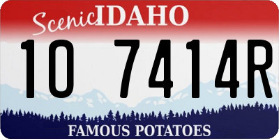 ID license plate 1O7414R