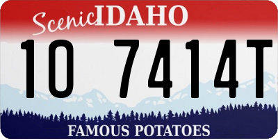 ID license plate 1O7414T