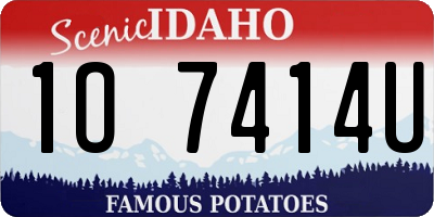 ID license plate 1O7414U