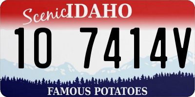 ID license plate 1O7414V