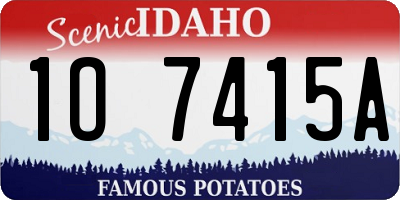 ID license plate 1O7415A