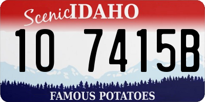 ID license plate 1O7415B