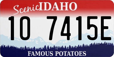 ID license plate 1O7415E