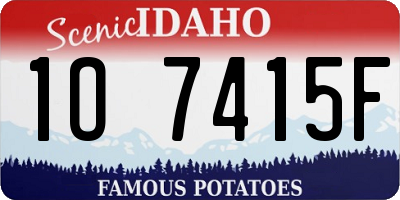 ID license plate 1O7415F