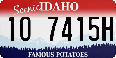 ID license plate 1O7415H