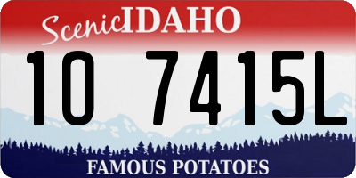 ID license plate 1O7415L