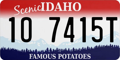 ID license plate 1O7415T
