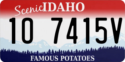 ID license plate 1O7415V