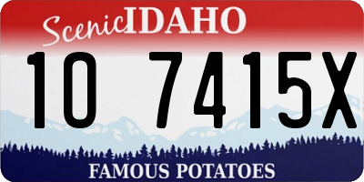 ID license plate 1O7415X