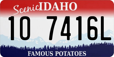ID license plate 1O7416L