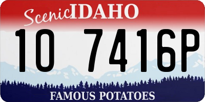 ID license plate 1O7416P