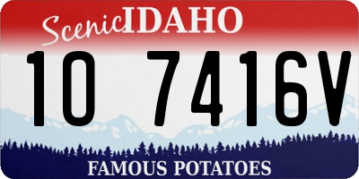 ID license plate 1O7416V