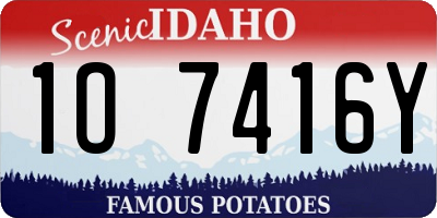 ID license plate 1O7416Y