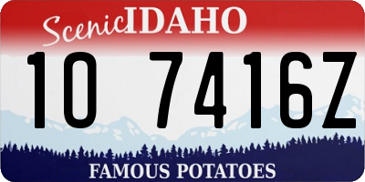 ID license plate 1O7416Z