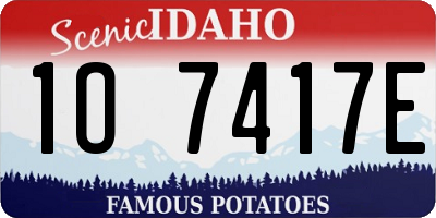 ID license plate 1O7417E