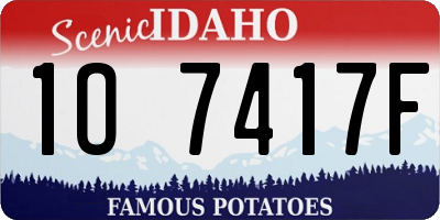 ID license plate 1O7417F