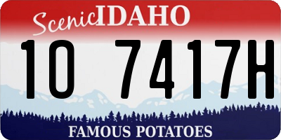 ID license plate 1O7417H