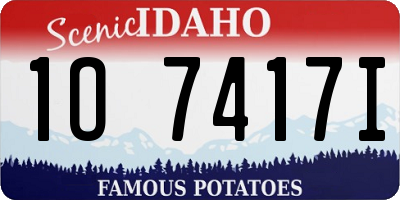 ID license plate 1O7417I