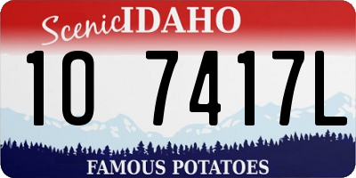 ID license plate 1O7417L