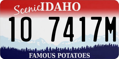 ID license plate 1O7417M