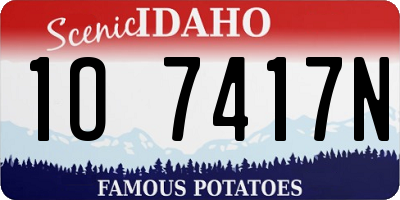 ID license plate 1O7417N