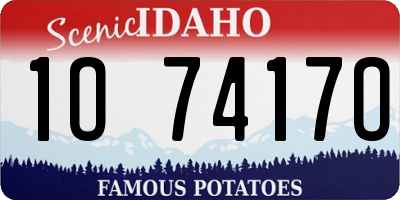 ID license plate 1O7417O
