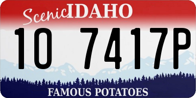 ID license plate 1O7417P