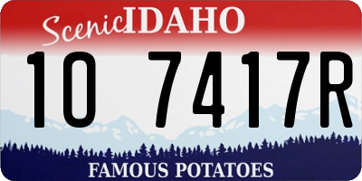 ID license plate 1O7417R