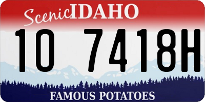 ID license plate 1O7418H