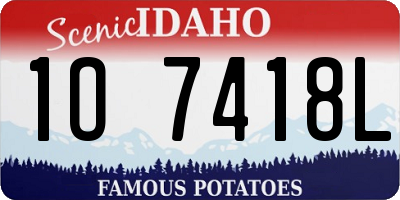 ID license plate 1O7418L