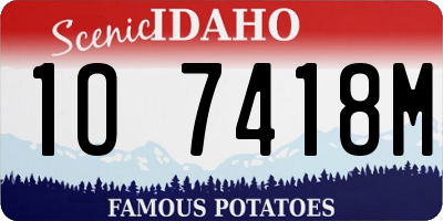 ID license plate 1O7418M
