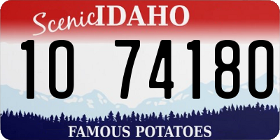 ID license plate 1O7418O