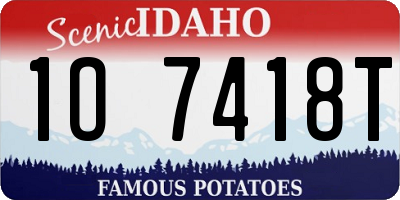ID license plate 1O7418T