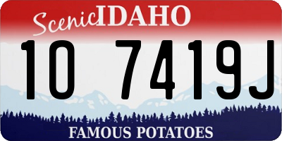 ID license plate 1O7419J