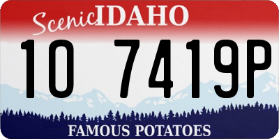 ID license plate 1O7419P
