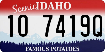 ID license plate 1O7419Q