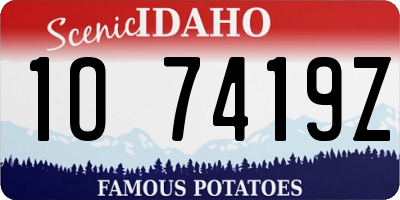 ID license plate 1O7419Z