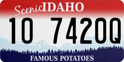 ID license plate 1O7420Q