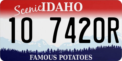 ID license plate 1O7420R