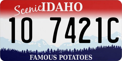 ID license plate 1O7421C
