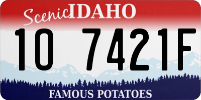 ID license plate 1O7421F