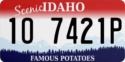 ID license plate 1O7421P