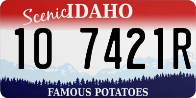 ID license plate 1O7421R