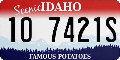 ID license plate 1O7421S