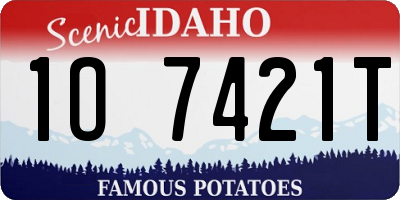 ID license plate 1O7421T