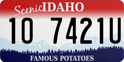 ID license plate 1O7421U