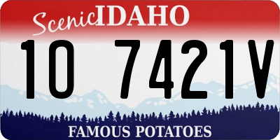 ID license plate 1O7421V